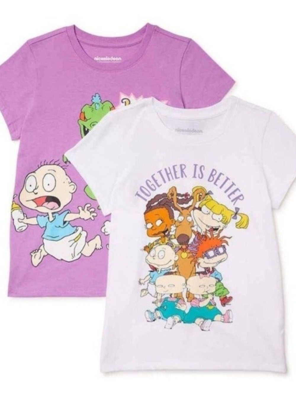 Nickelodeon Rugrats Graphic Tee Set - Purple & White
